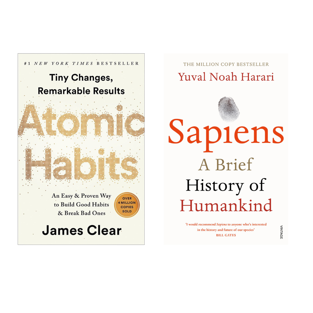 Atomic Habits+ Sapiens (paperback) - ReadMoreDXB