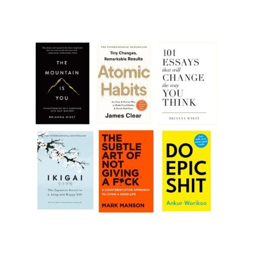 Collage of book covers with titles and authors on a white background