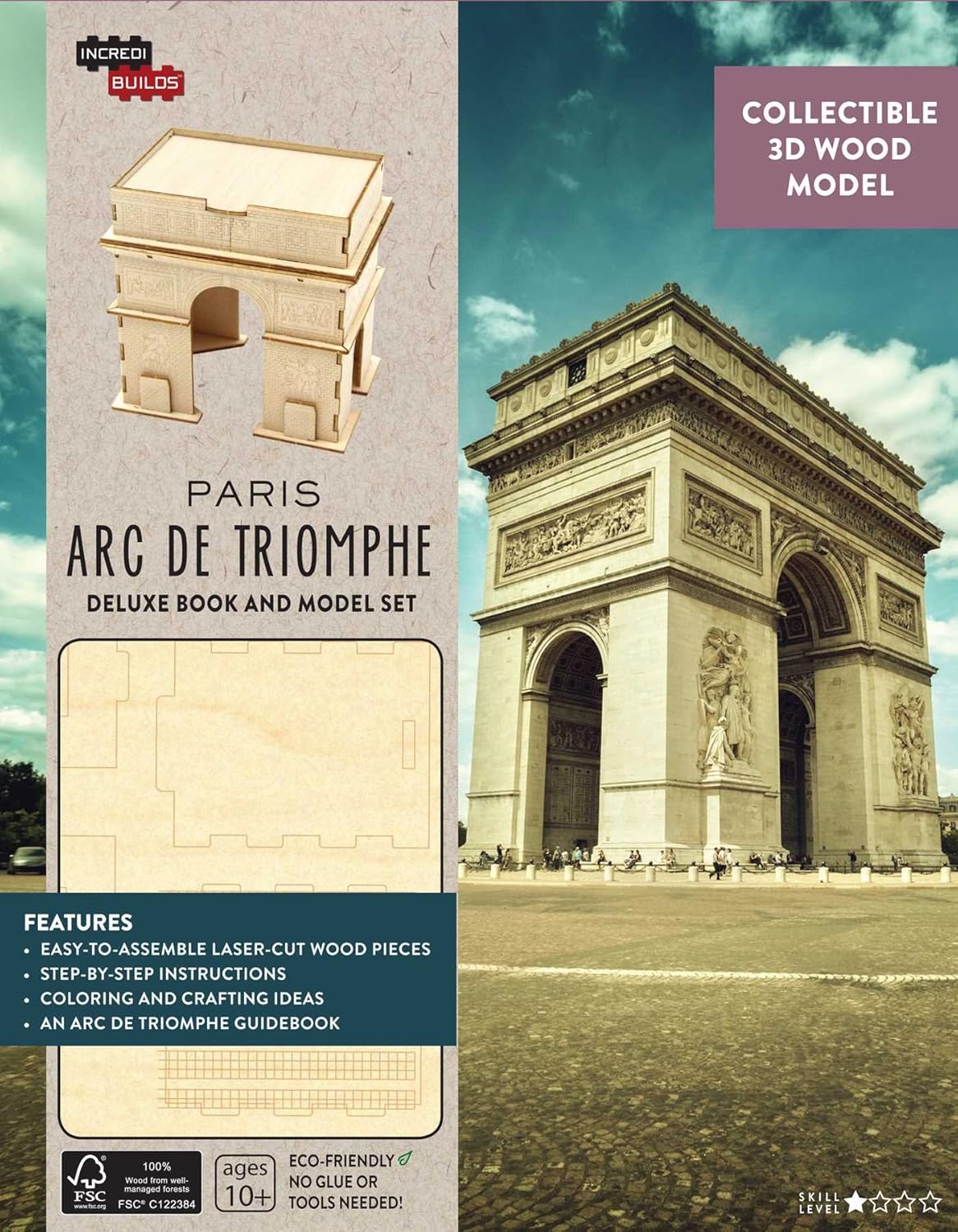 Paris: Arc de Triomphe Deluxe Model and Book Set