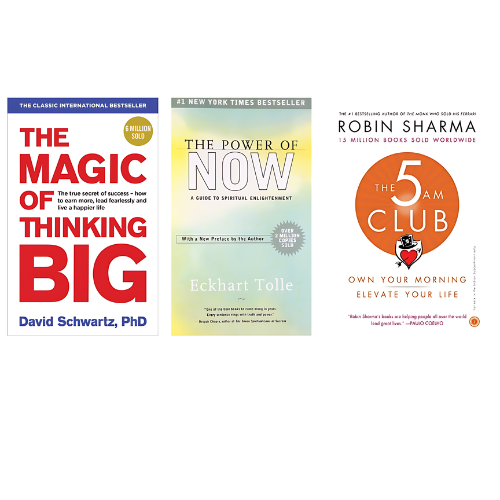 The Magic of Thinking Big + The Power Of Now + The 5 am Club Combo - ReadMoreDXB